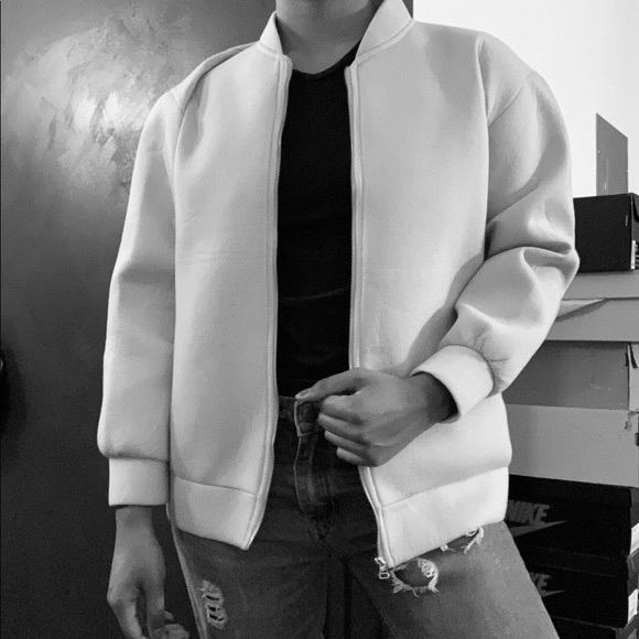 Oak + Fort Neoprene Style Bomber Jacket - Picture 6 of 6